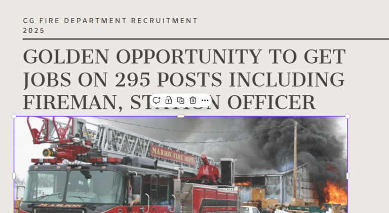 CG Fire Department Recruitment 2025