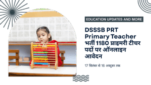 DSSSB PRT Primary Teacher