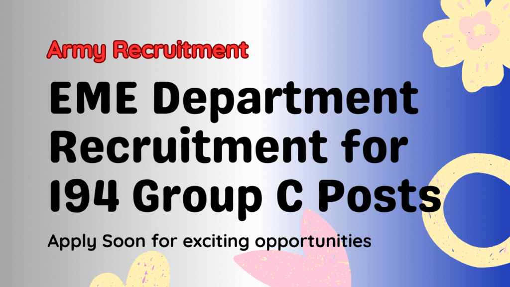 Army DG EME Group C