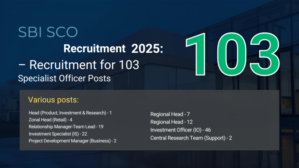 SBI SCO Recruitment 2025