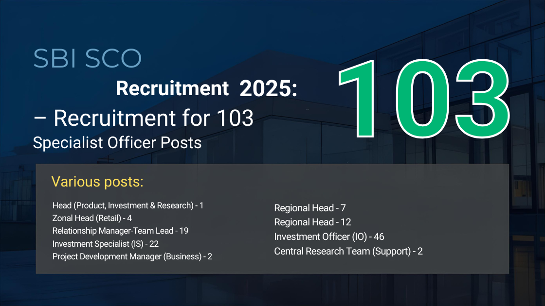 SBI SCO Recruitment 2025