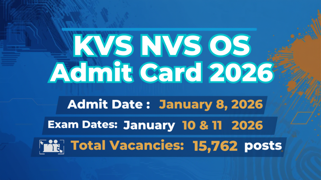 KVS NVS Admit Card