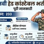 SSB Head Constable 2026