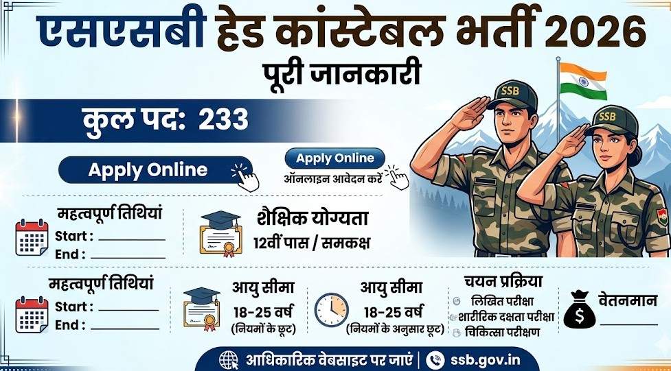 SSB Head Constable 2026